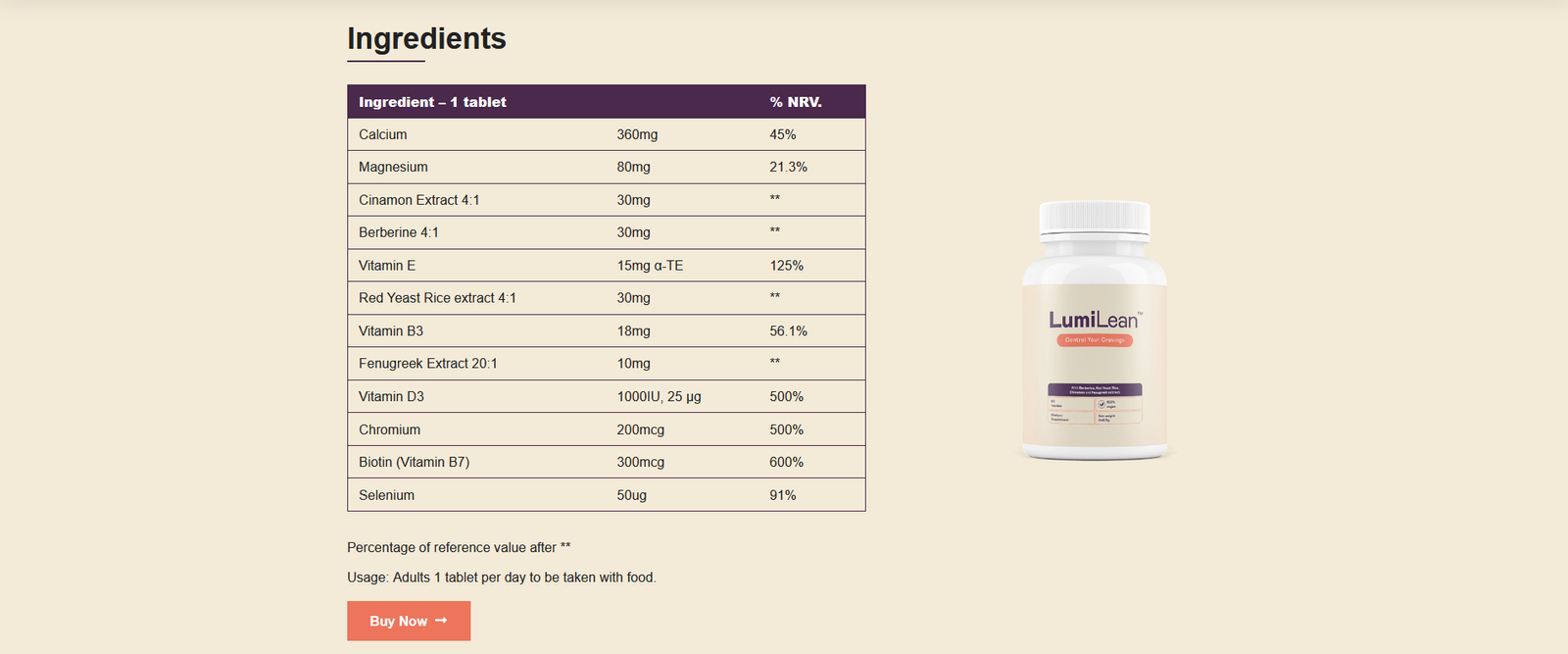 Lumilean-Capsules-ingredients